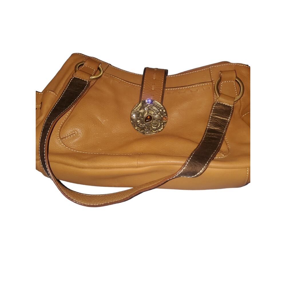 Vintage tan leather bag by Luce